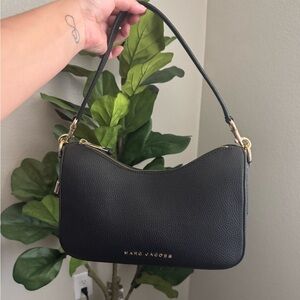 Marc Jacobs Black Pebbled Leather Shoulder Bag